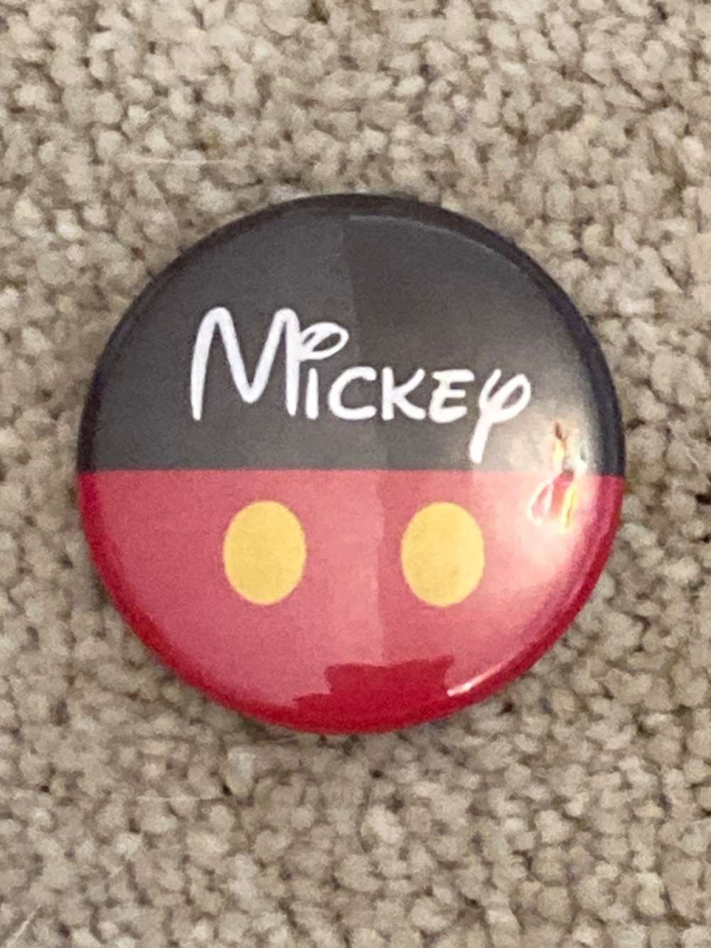 Mickey Mouse namesake button pin